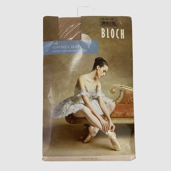 Bloch T1935L Adaptatoe Elite Ladies Convertible Tight LTN Light Tan Dance L/XL - Picture 1 of 7